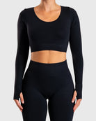 Black Ignite Long Sleeve - Peach Tights - Long sleeve