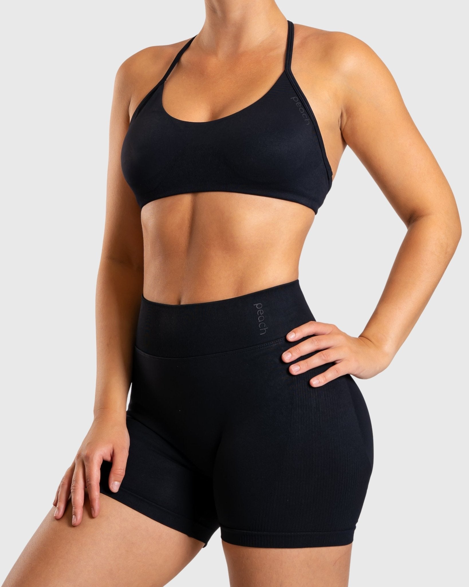 Black Ignite Sports - bra - Peach Tights - Sports - Bra