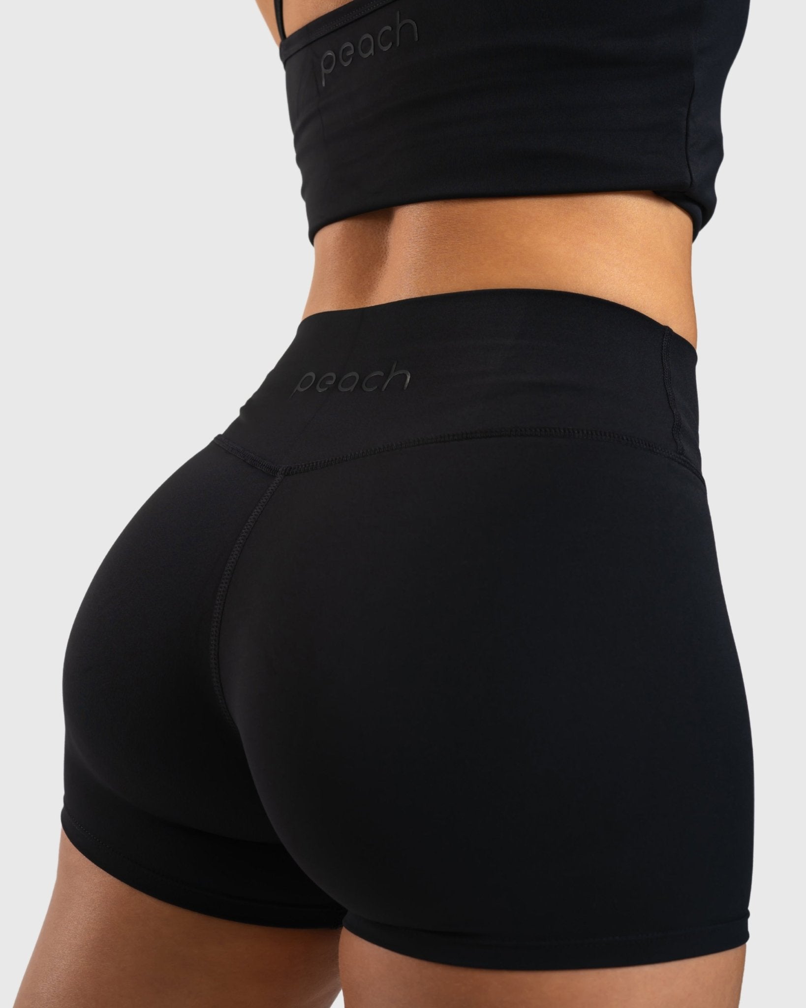 Black Noiré Shorts - Peach Tights - Tights