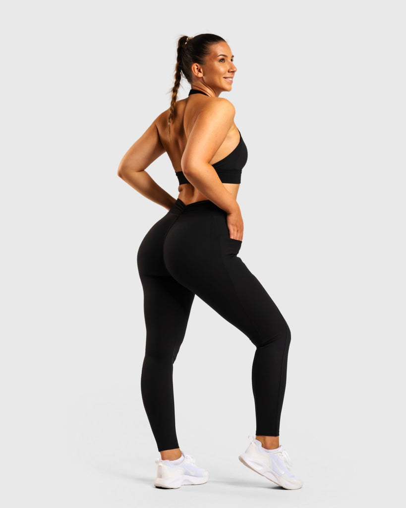 Black Pulse Sports - bra - Peach Tights - Sports - Bra