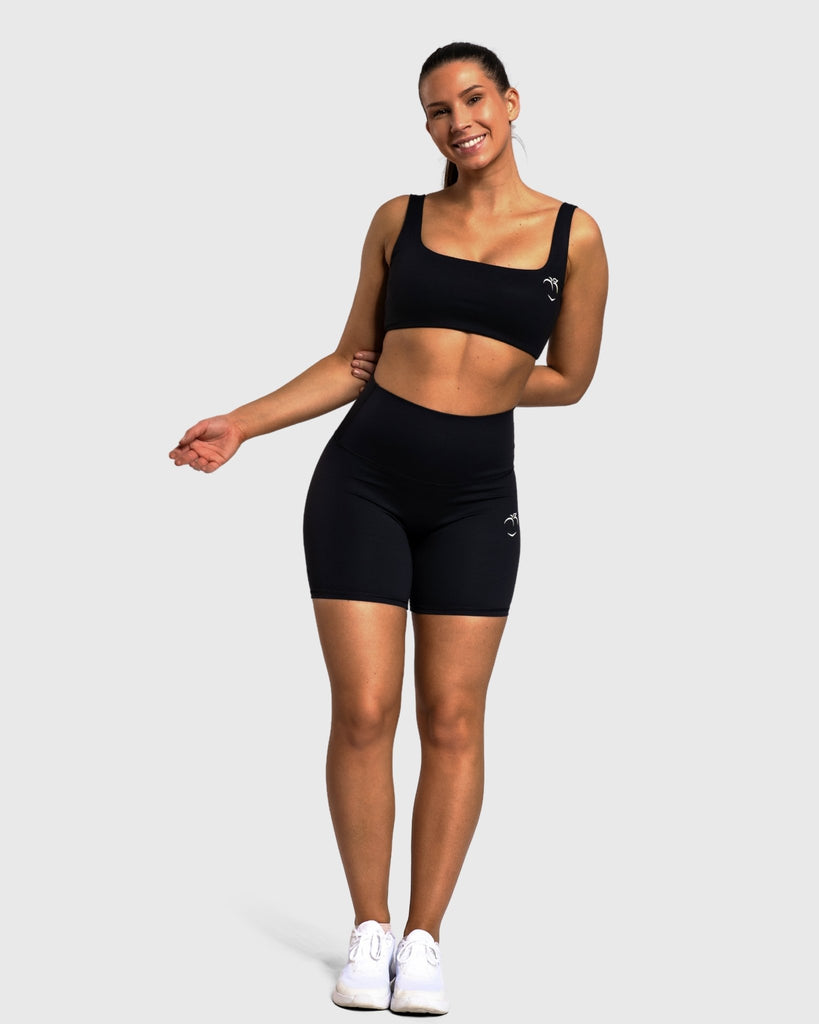 Black Refine Shorts - Peach Tights - Shorts