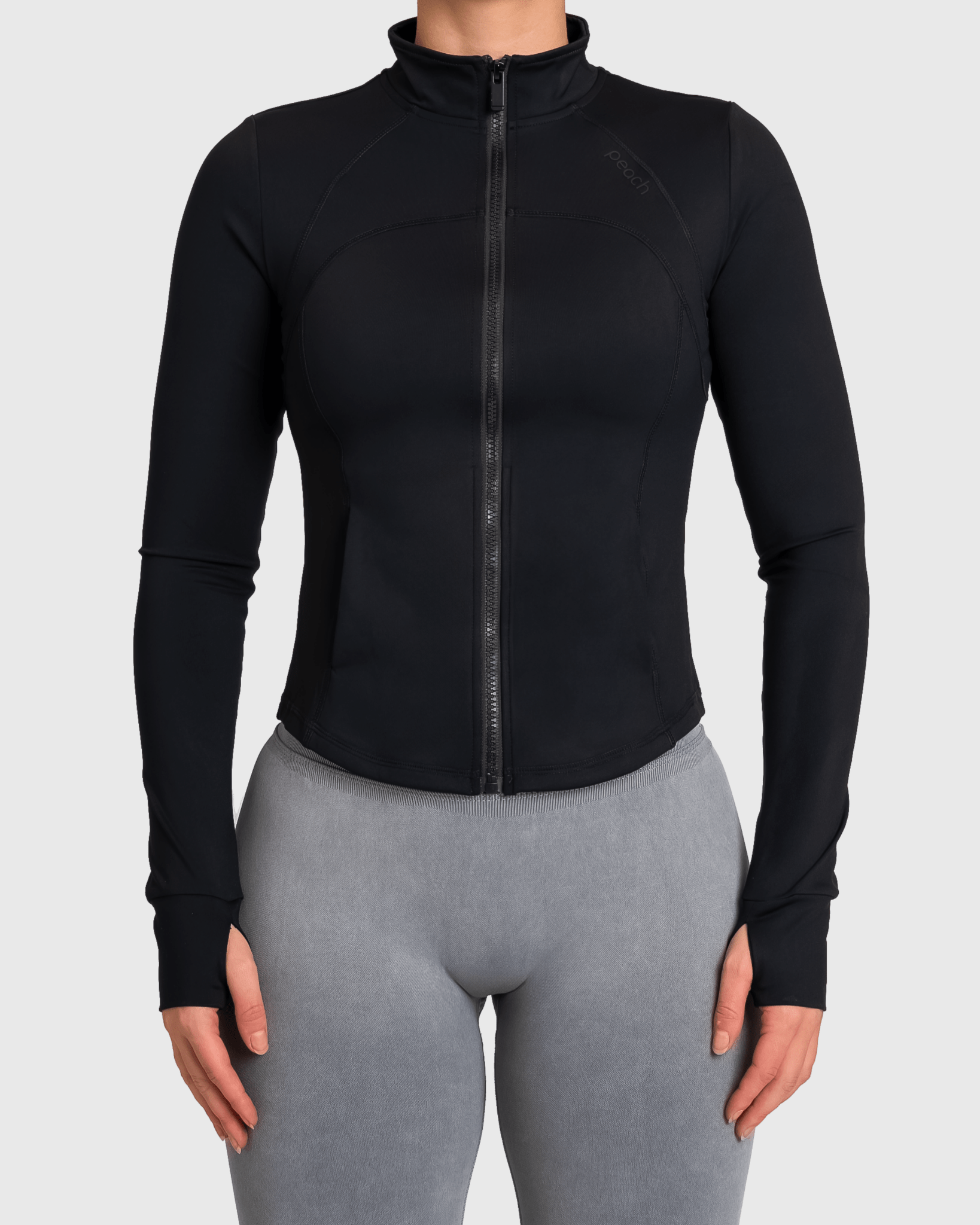 Black Shape Jacket - Peach Tights - Jacket