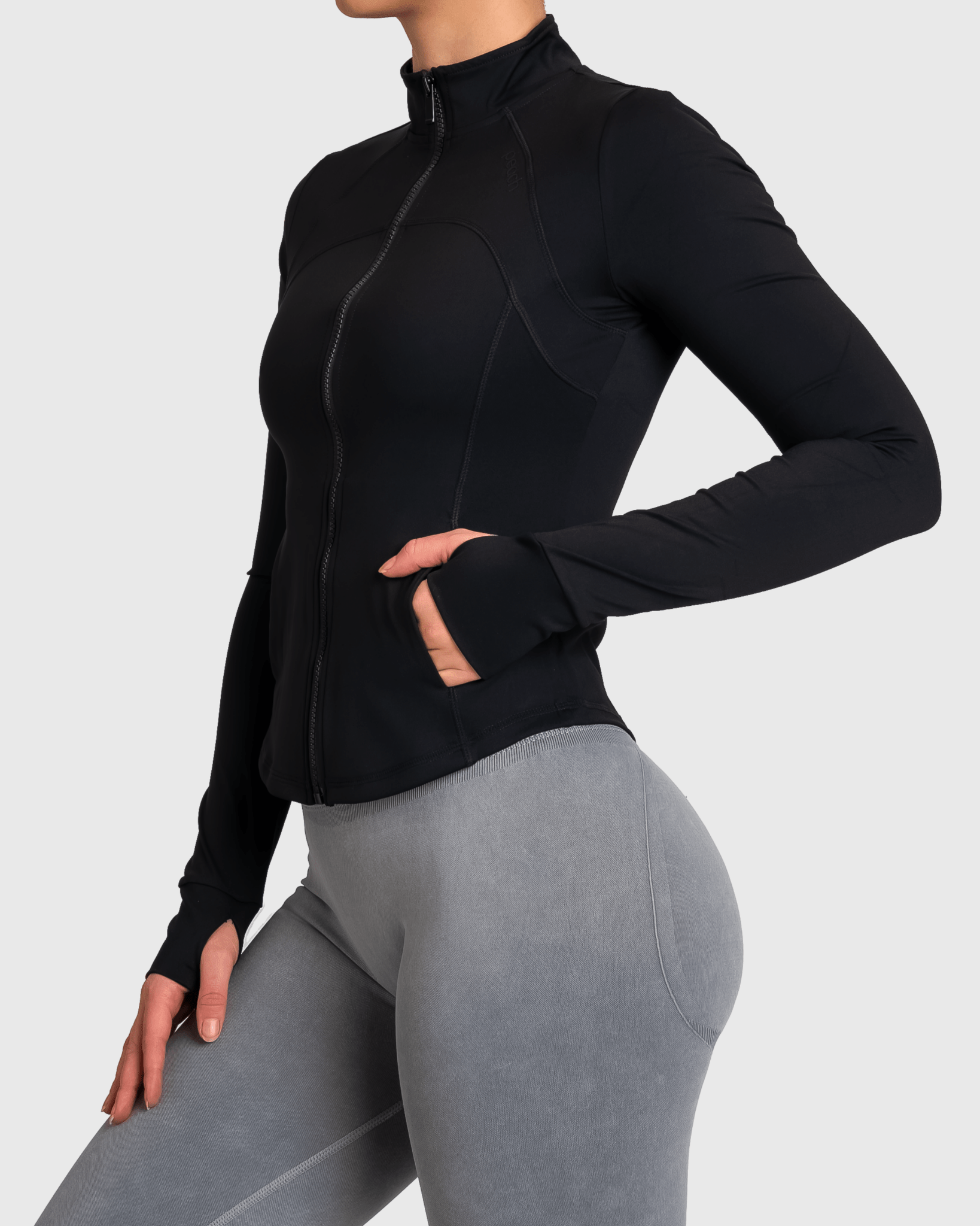 Black Shape Jacket - Peach Tights - Jacket