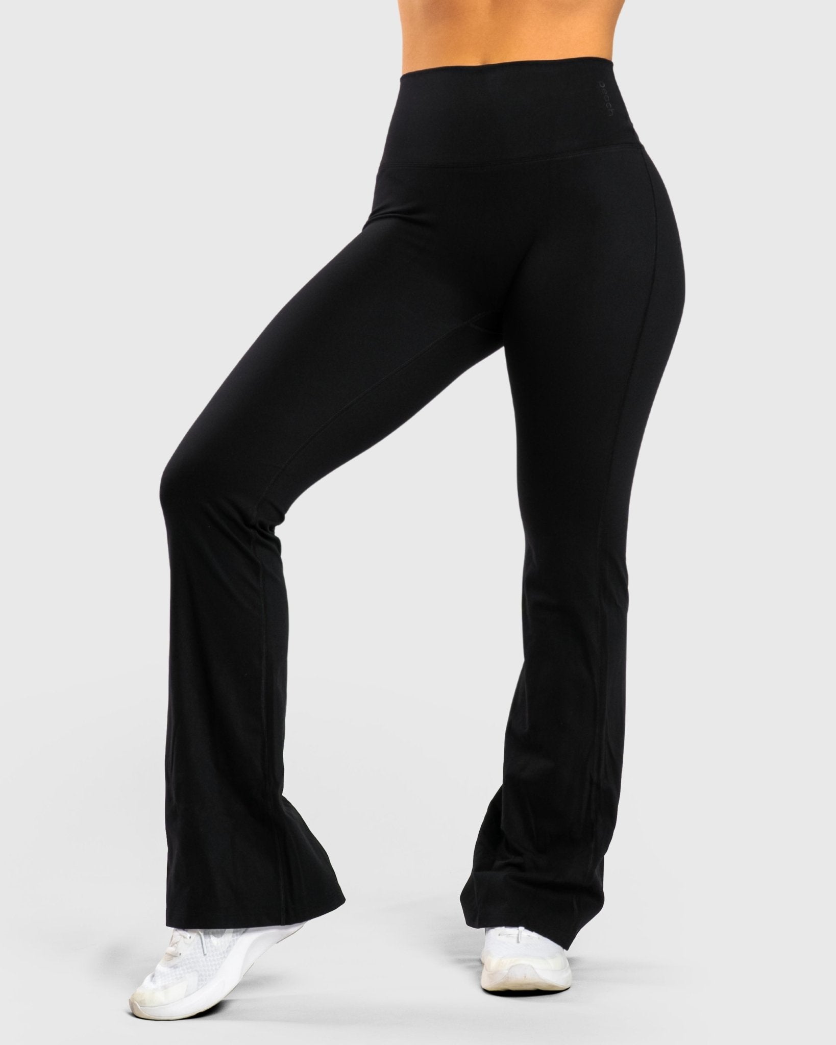 Black Softelle Flared Pants - Peach Tights - Tights