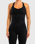 Black Softelle Singlet - Peach Tights - Sports - Bra