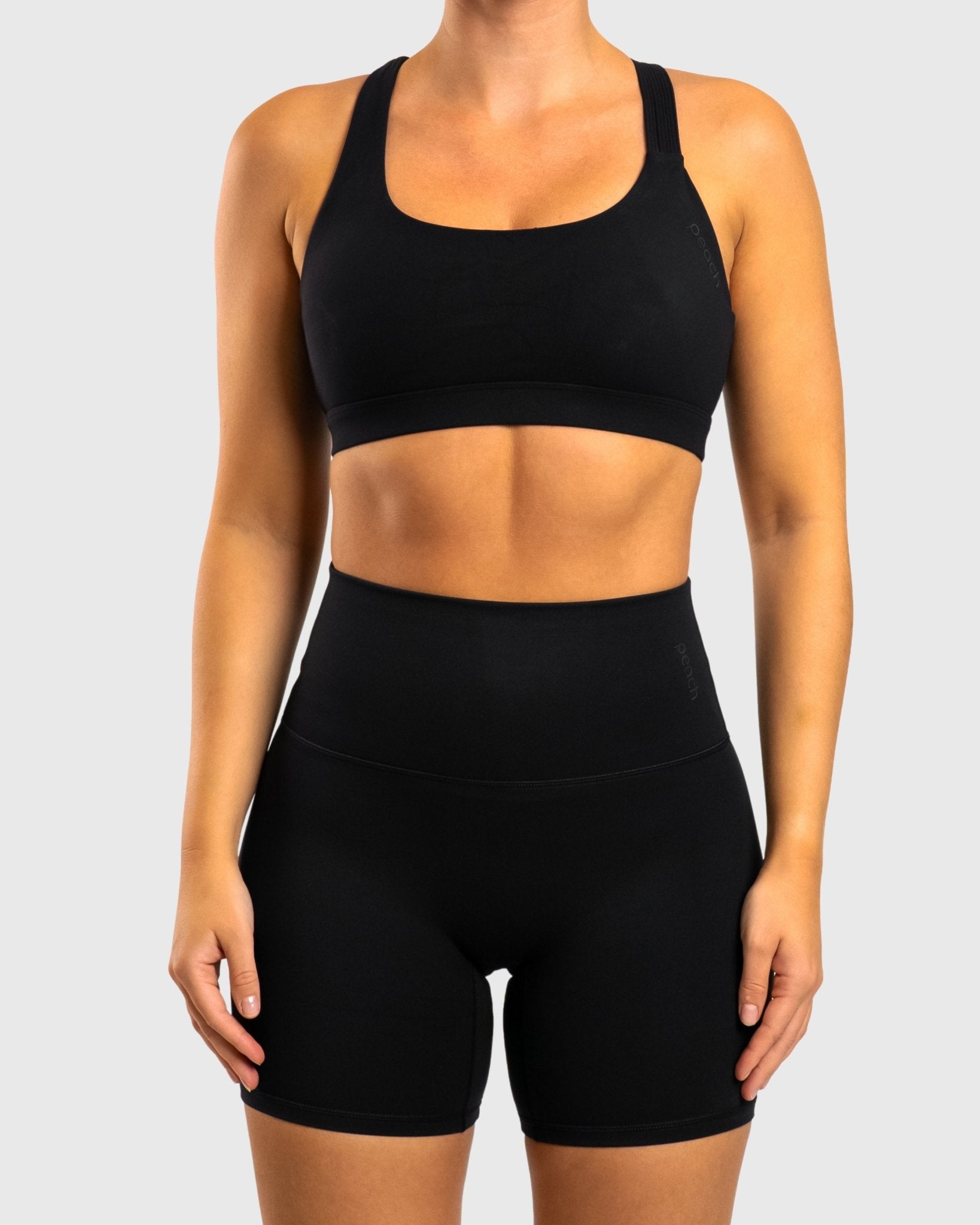 Black Softelle Sports - bra - Peach Tights - Sports - Bra