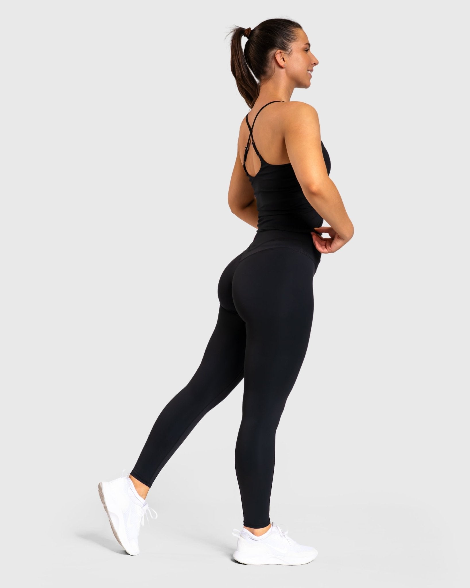 Black Velocity Tights - Peach Tights - Tights