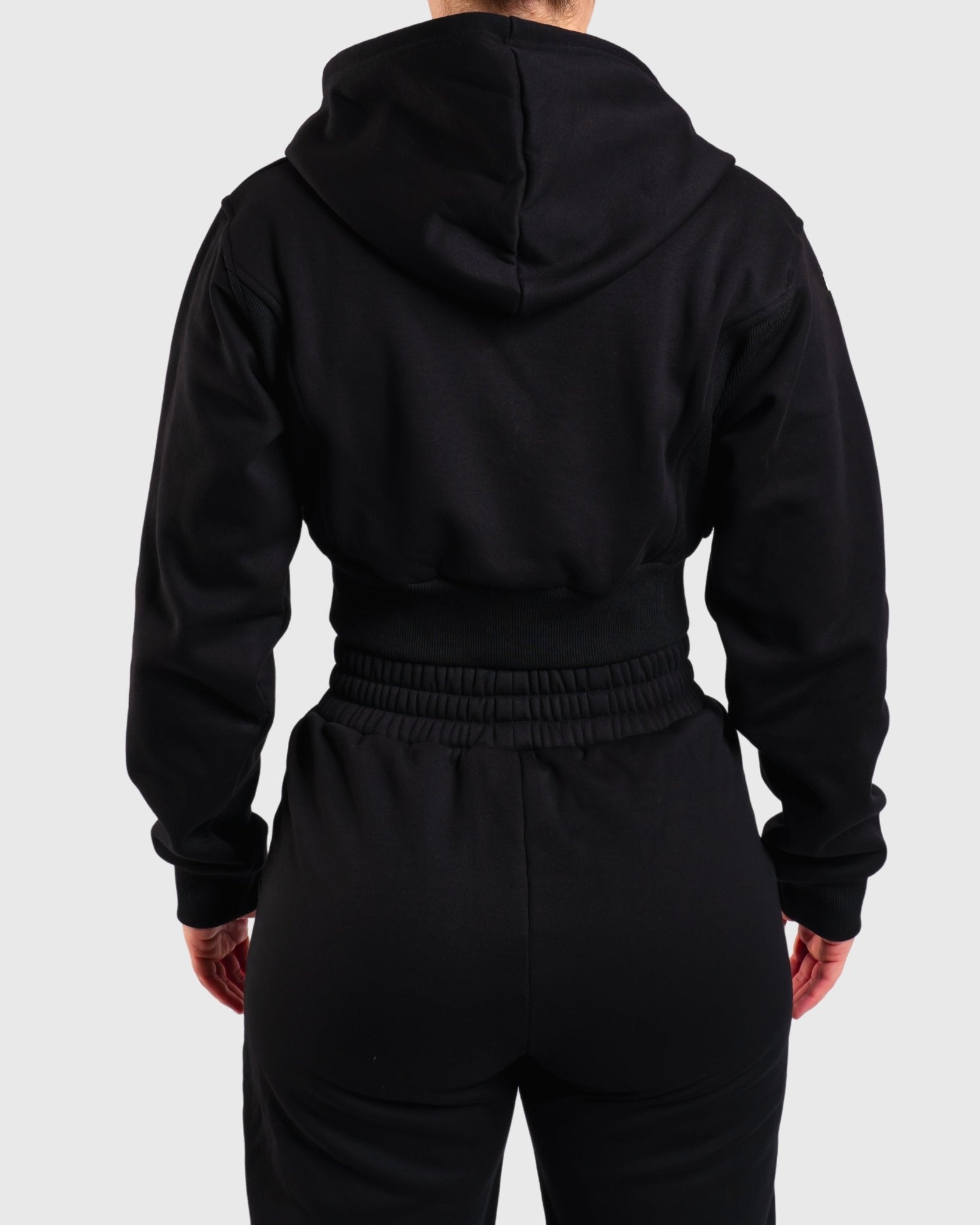 Black Vibe Cropped Hoodie - Peach Tights - Hoodie