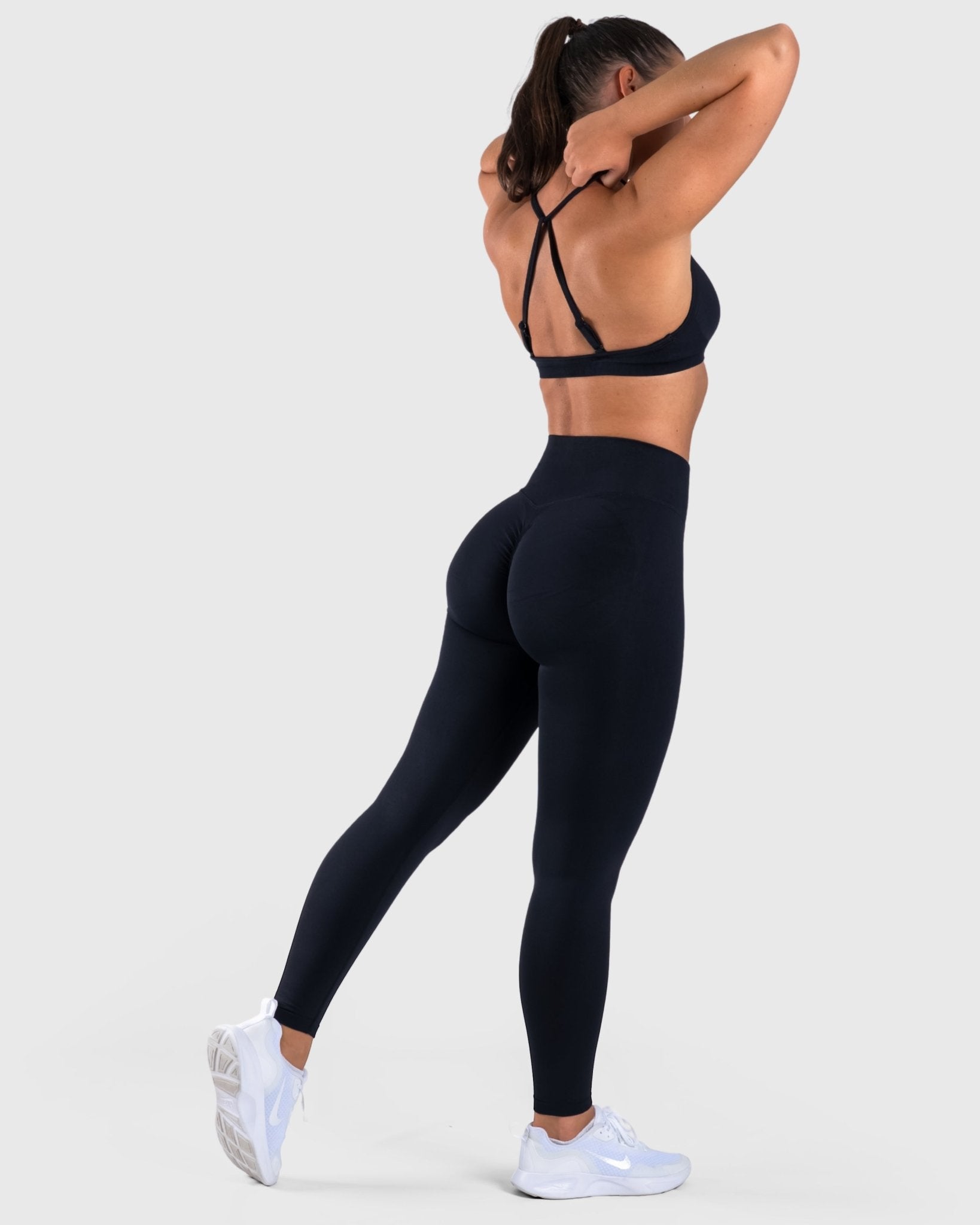 Black Vivid Sports - bra - Peach Tights - Sports - Bra