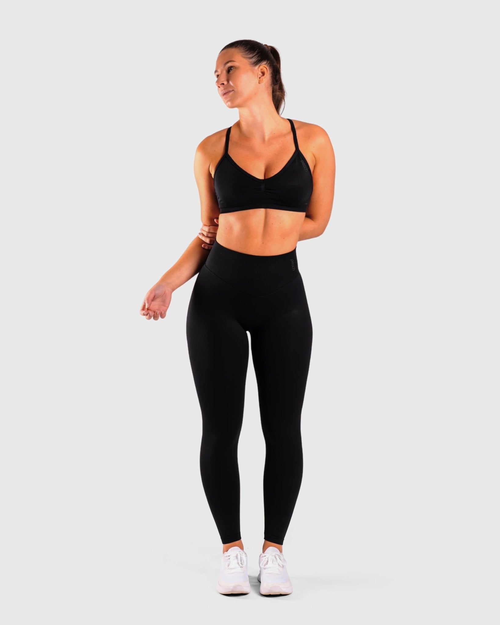 Black Vivid Sports - bra - Peach Tights - Sports - Bra