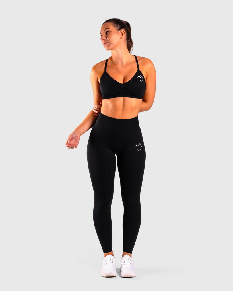 Black Vivid Sports - bra - Peach Tights - Sports - Bra