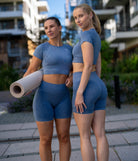 Blue Deluxe Shorts - Peach Tights - Shorts