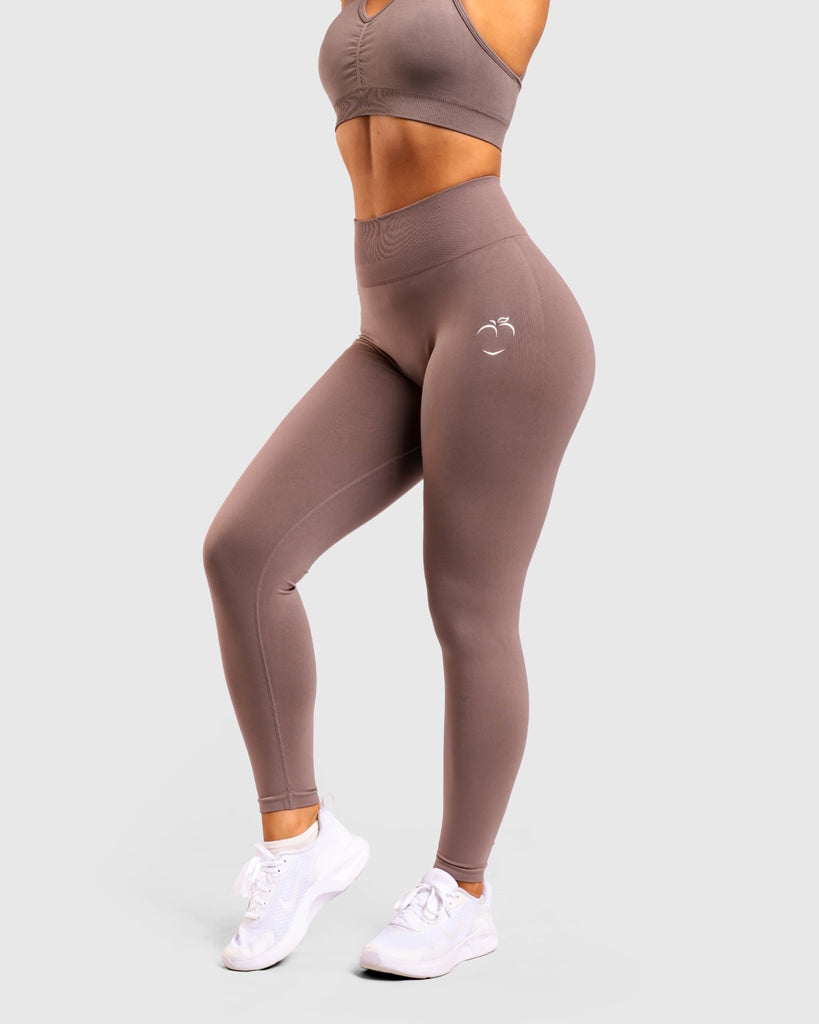 Brown Ease Mid Waist - Peach Tights - Tights