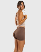 Brown Shaping Shorts - Peach Tights - Shorts