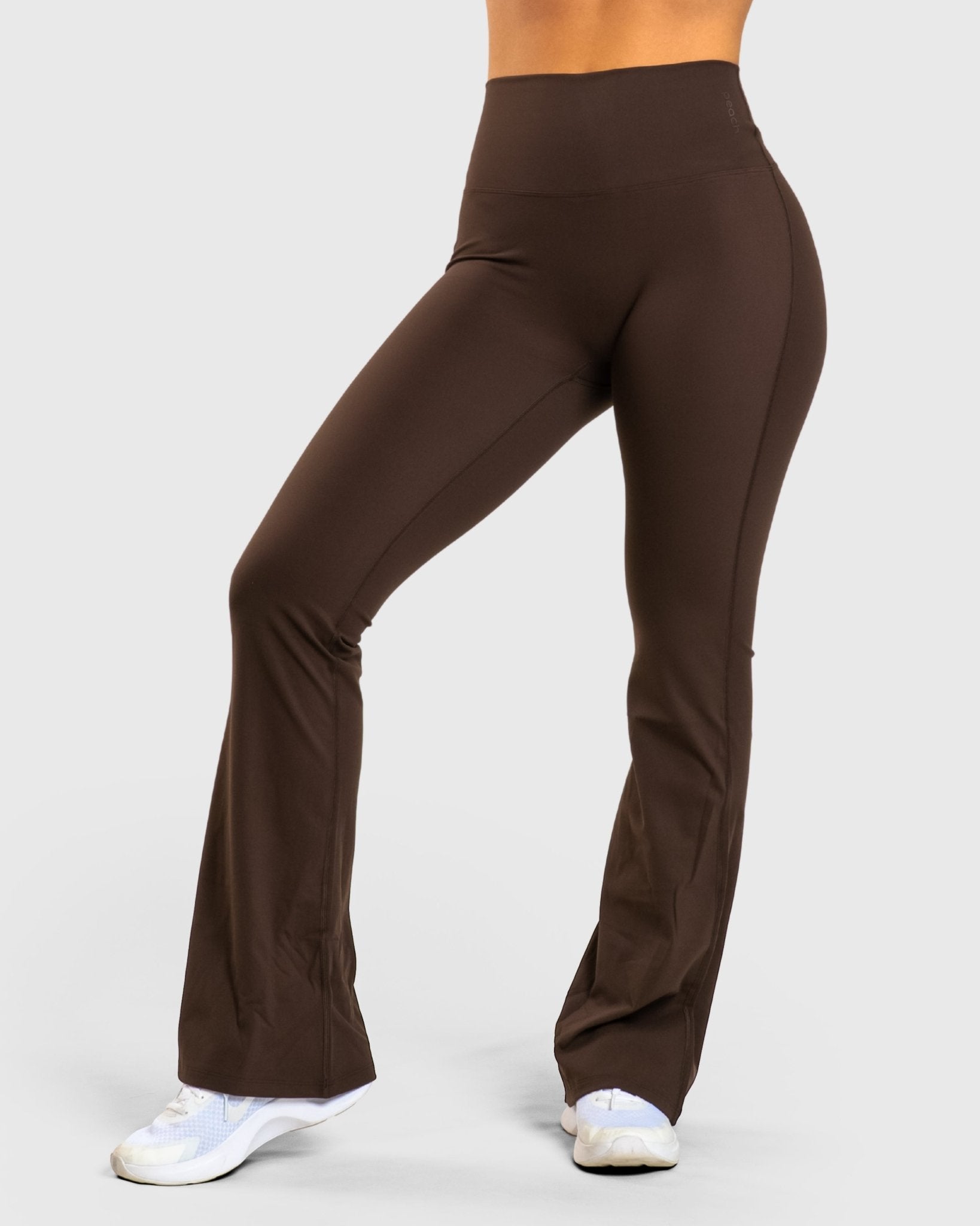 Brown Softelle Flared Pants - Peach Tights - Tights