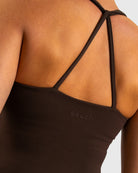 Brown Softelle Singlet - Peach Tights - Sports - Bra