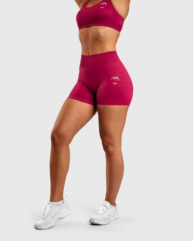 Burgundy Peak Shorts - Peach Tights - Shorts