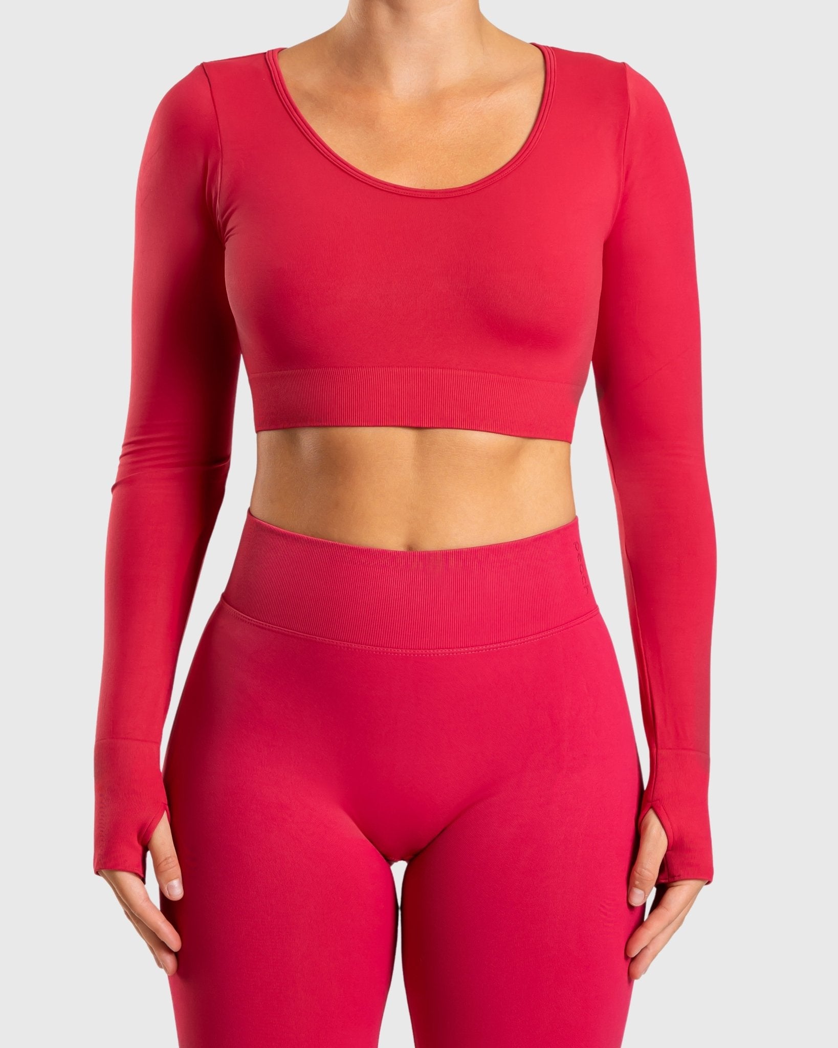 Cherry Red Ignite Long Sleeve - Peach Tights - Long sleeve