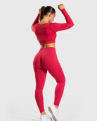 Cherry Red Ignite Long Sleeve - Peach Tights - Long sleeve
