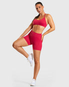 Cherry Red Ignite Shorts - Peach Tights - Shorts