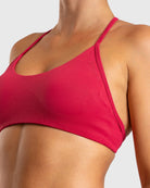 Cherry Red Ignite Sports - bra - Peach Tights - Sports - Bra