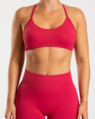 Cherry Red Ignite Sports - bra - Peach Tights - Sports - Bra