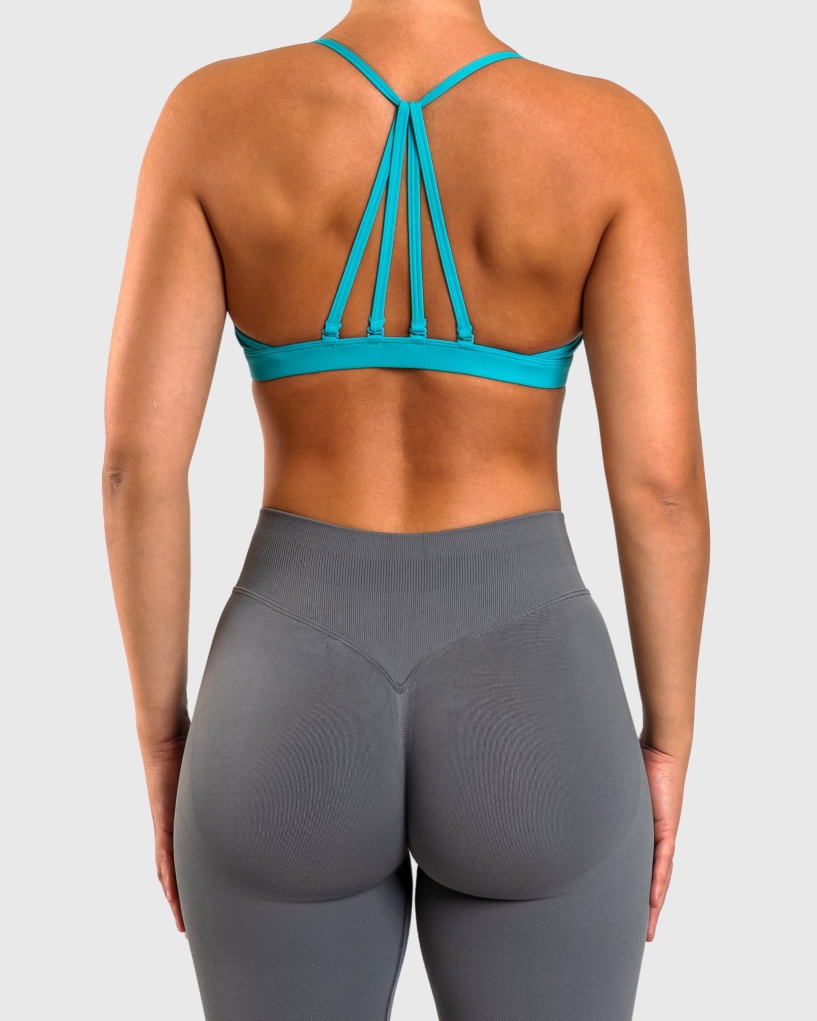 Coral Green Athleisure Sports - bra - Peach Tights - Sports - Bra