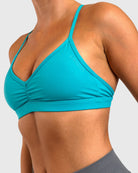 Coral Green Athleisure Sports - bra - Peach Tights - Sports - Bra