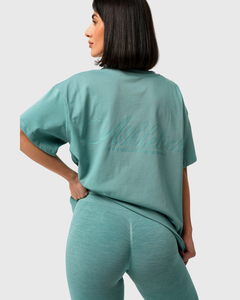 Green Ease Oversized T - Shirt - Peach Tights - T - shirt