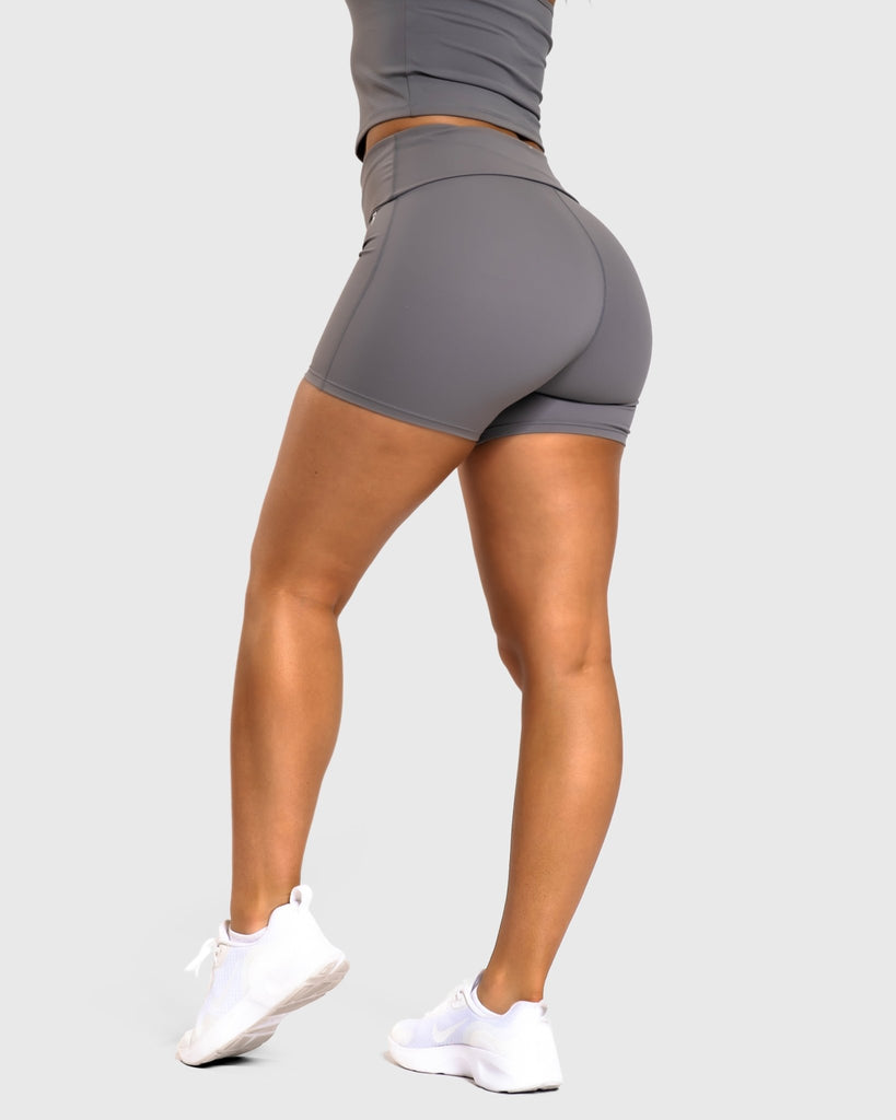 Grey Allure Shorts - Peach Tights - Shorts