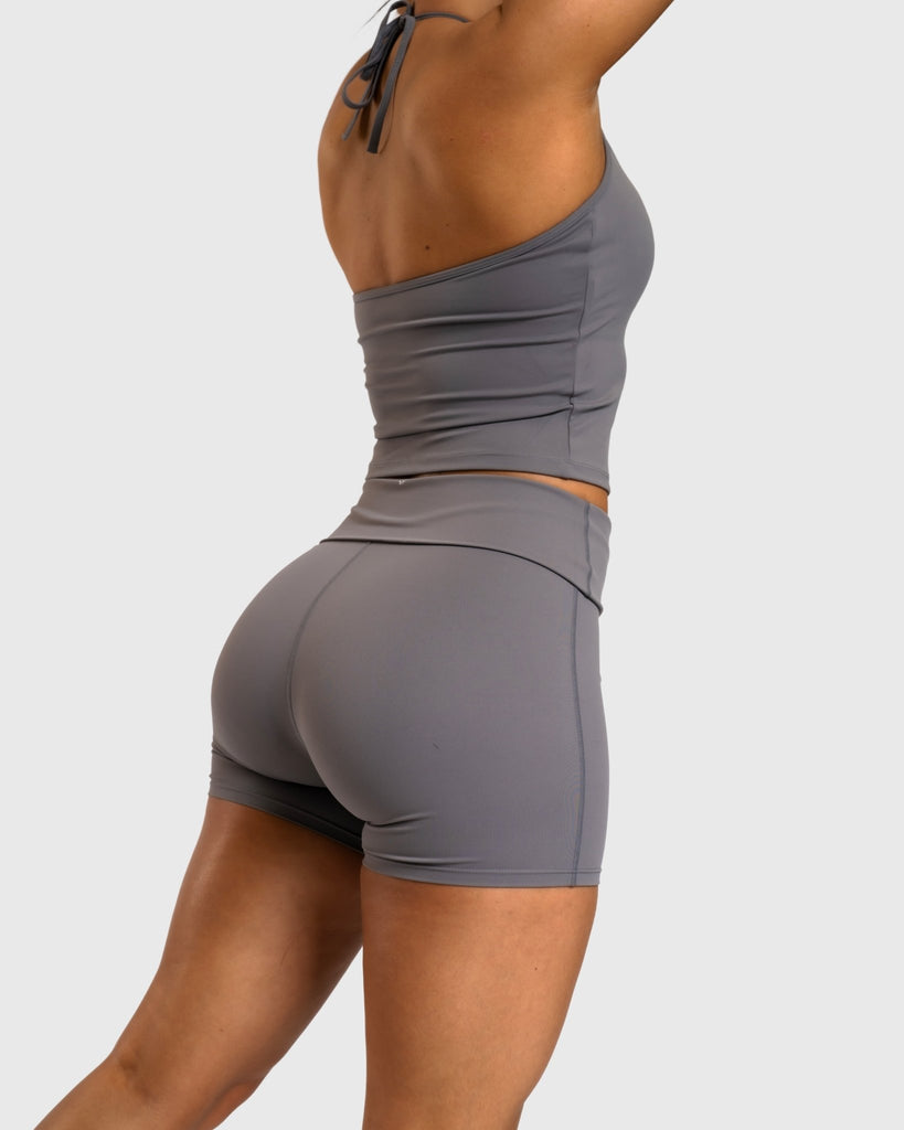 Grey Allure Shorts - Peach Tights - Shorts