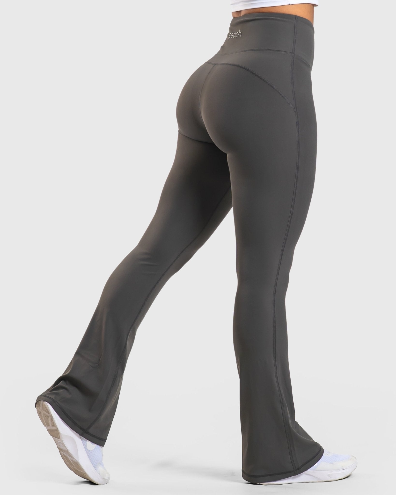 Grey Flared Yoga - Peach Tights - Tights