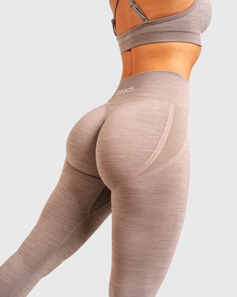 Grey Khaki Elevate Tights - Peach Tights - Shorts