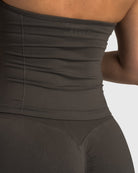 Grey Sense Halterneck Topp - Peach Tights - Sports - Bra