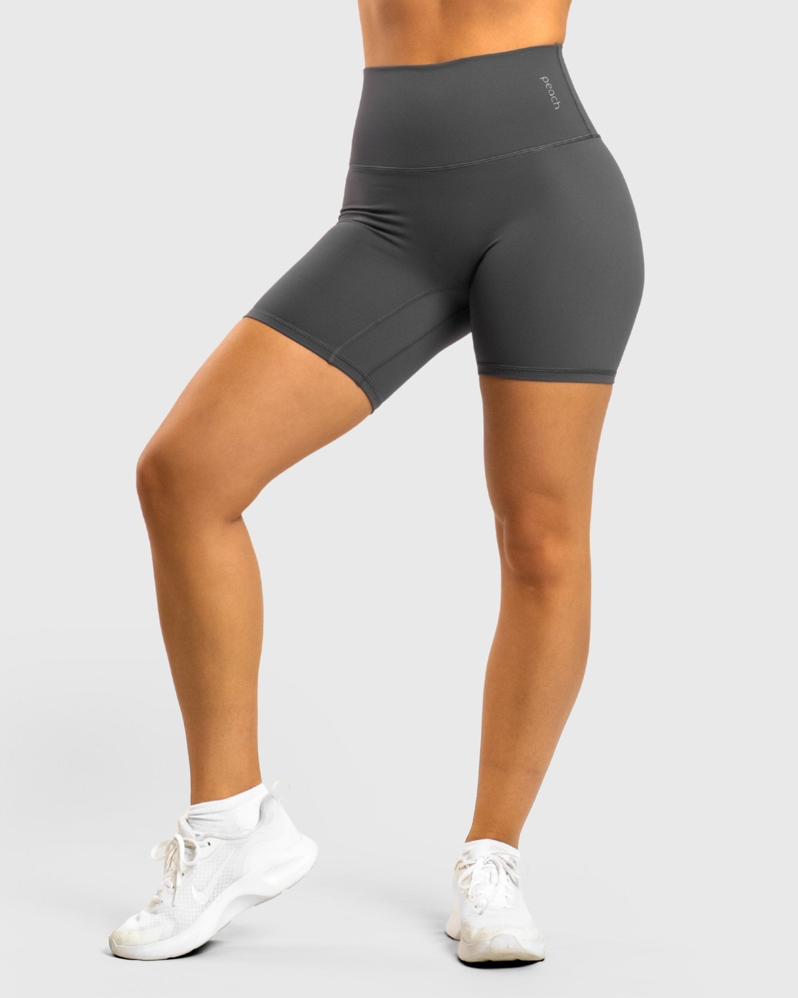 Grey Softelle Shorts - Peach Tights - Tights