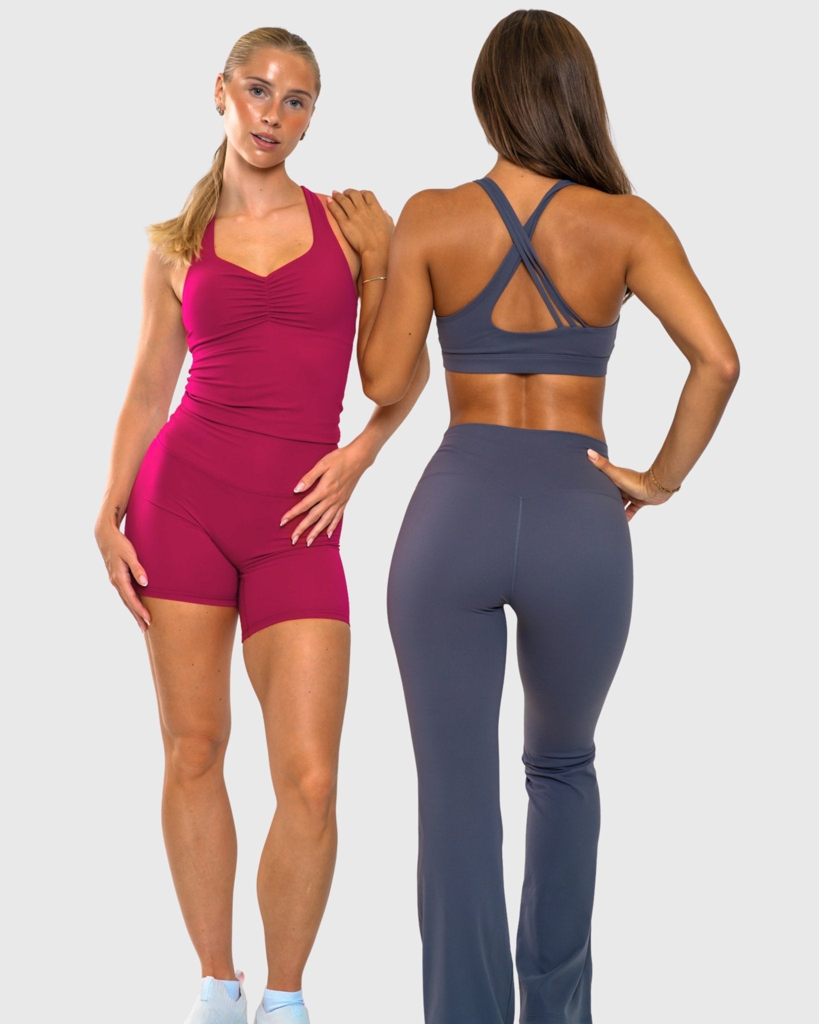 Grey Softelle Sports - bra - Peach Tights - Sports - Bra