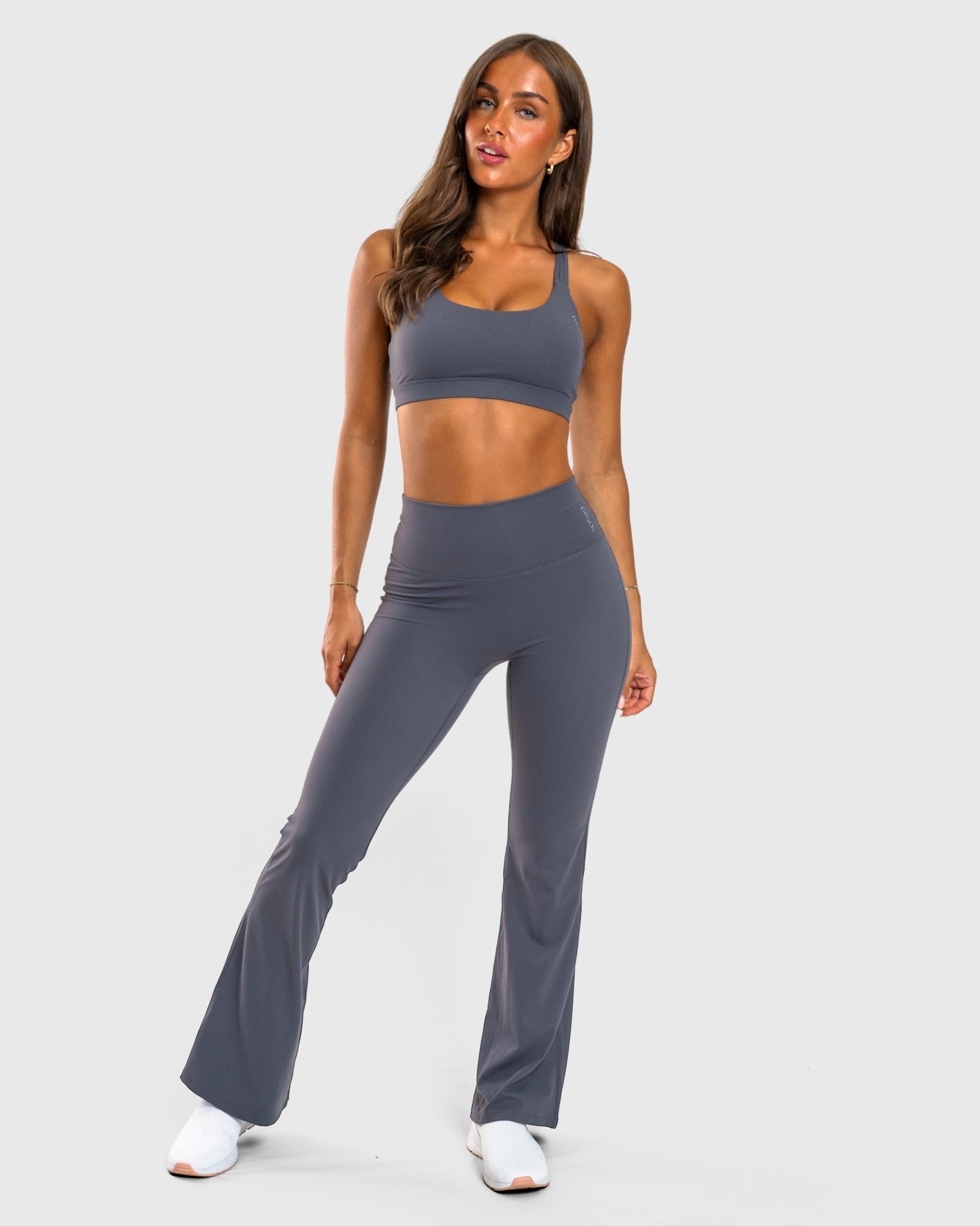 Grey Softelle Sports - bra - Peach Tights - Sports - Bra