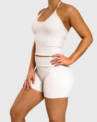 Ivory Allure Halterneck Topp - Peach Tights - Sports - Bra