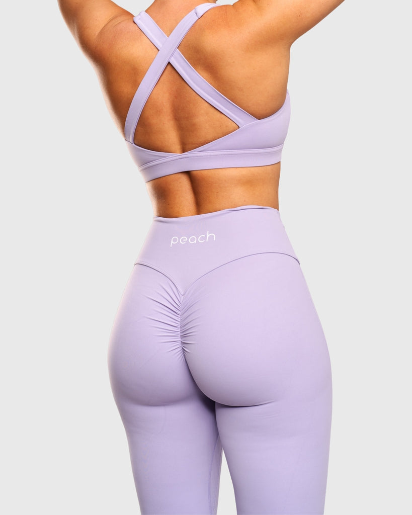 Lavender Sculpt Yoga - Peach Tights - Tights