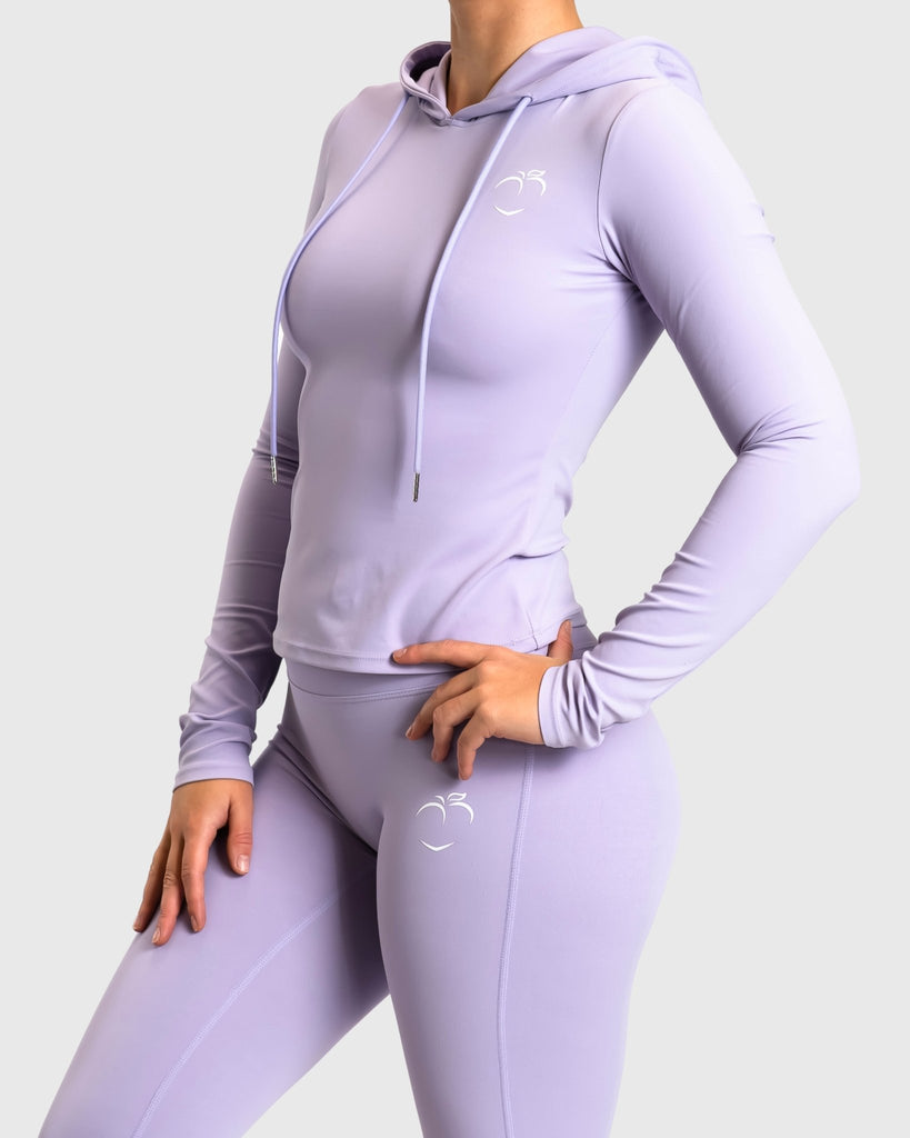 Lavender Serenity Sweatshirt - Peach Tights - Long sleeve