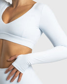 Light Blue Align Long Sleeve - Peach Tights - Long sleeve