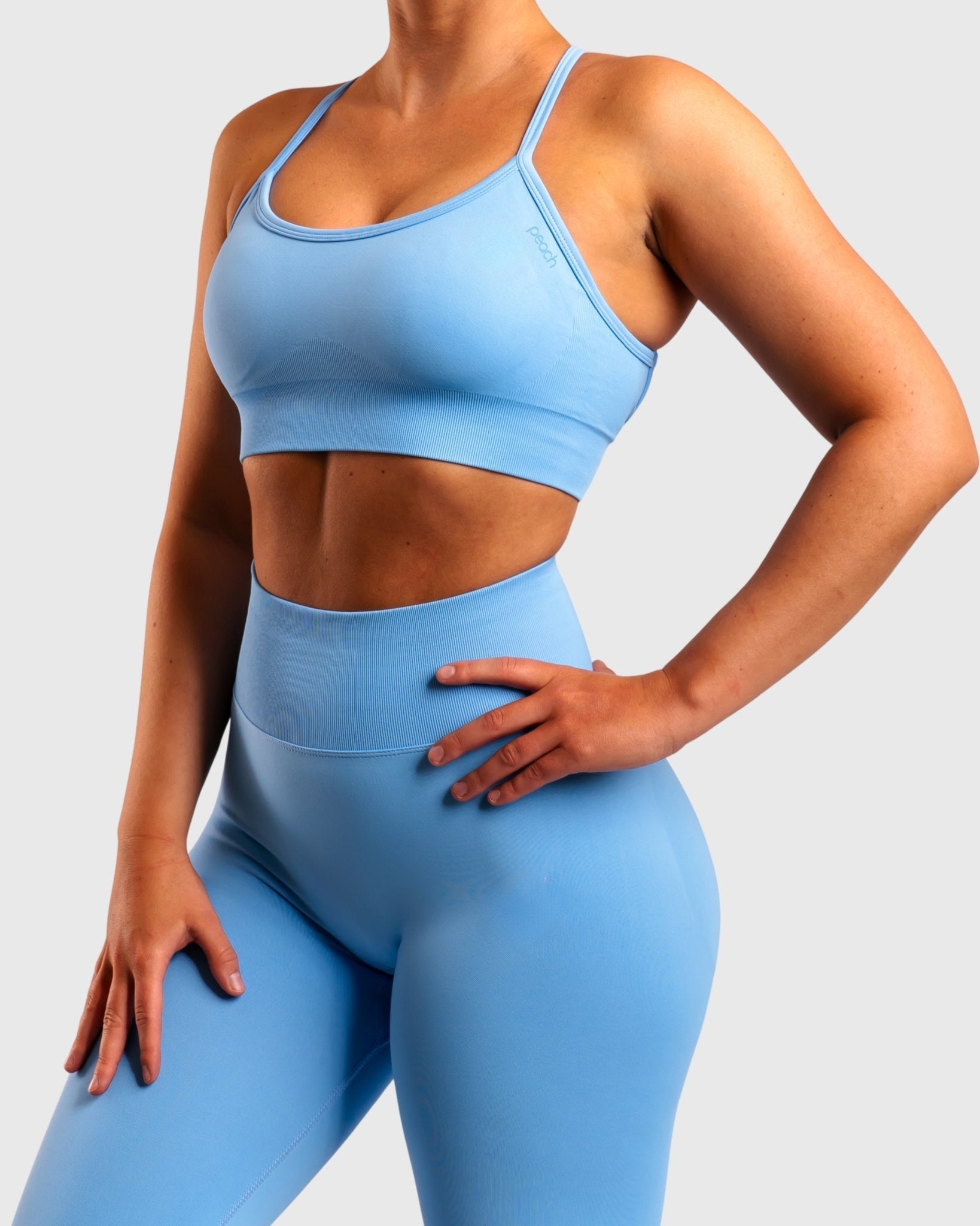 Light Blue Performa Sports - bra - Peach Tights - Sports - Bra