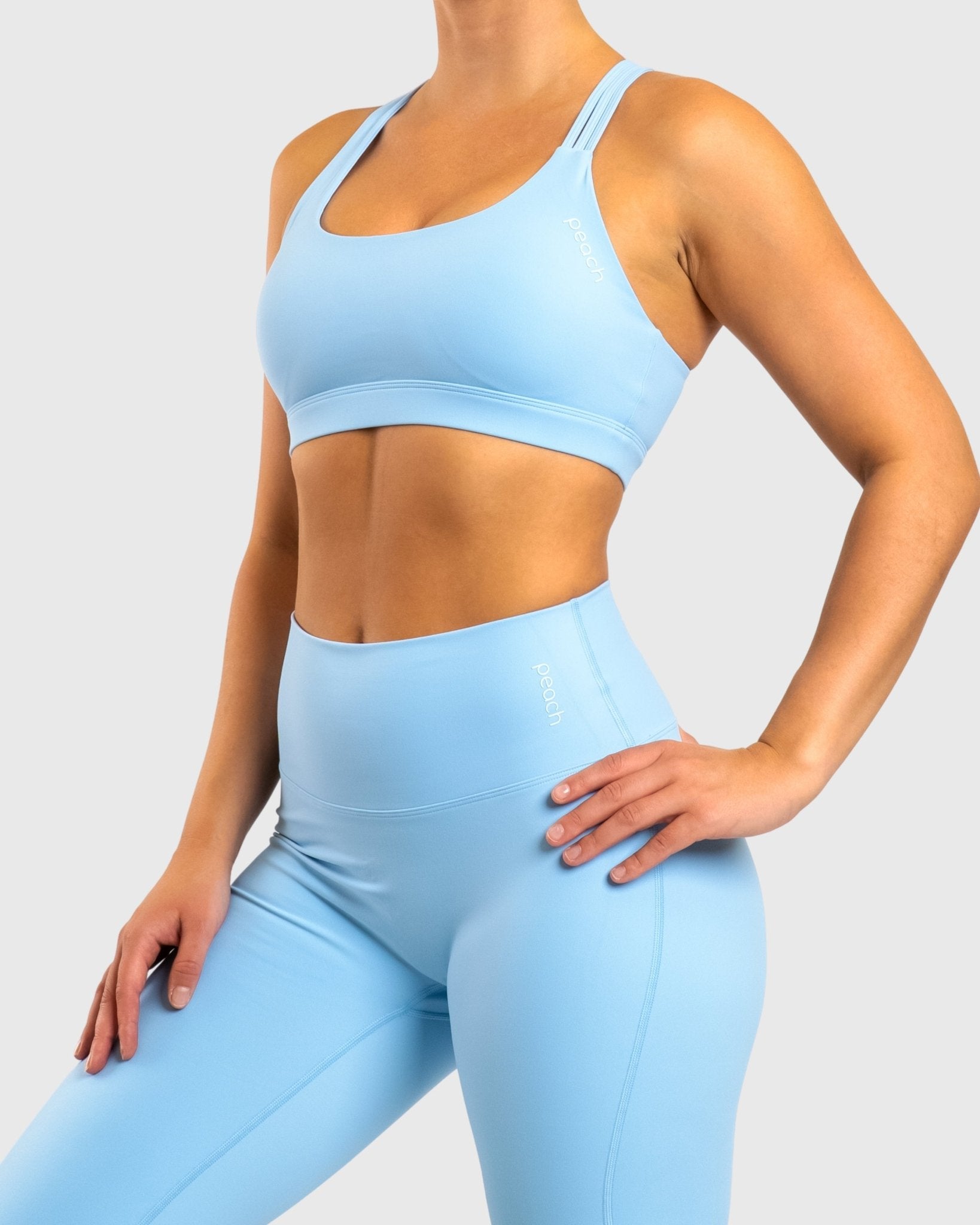 Light Blue Softelle Sports - bra - Peach Tights - Sports - Bra