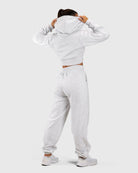 Light Grey Vibe Cropped Hoodie - Peach Tights - Hoodie