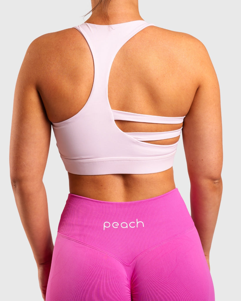Light Pink Revive Sports-bra - Peach Tights - Sports-Bra