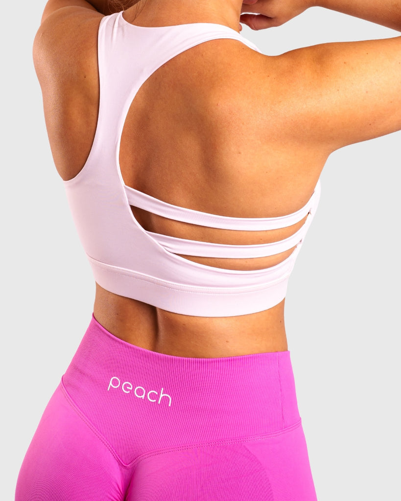 Light Pink Revive Sports-bra - Peach Tights - Sports-Bra