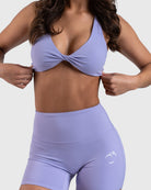 Light Purple Twist Sports - bra - Peach Tights - Sports - Bra