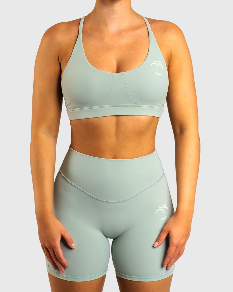 Mint Green Core Sports - bra - Peach Tights - Sports - Bra