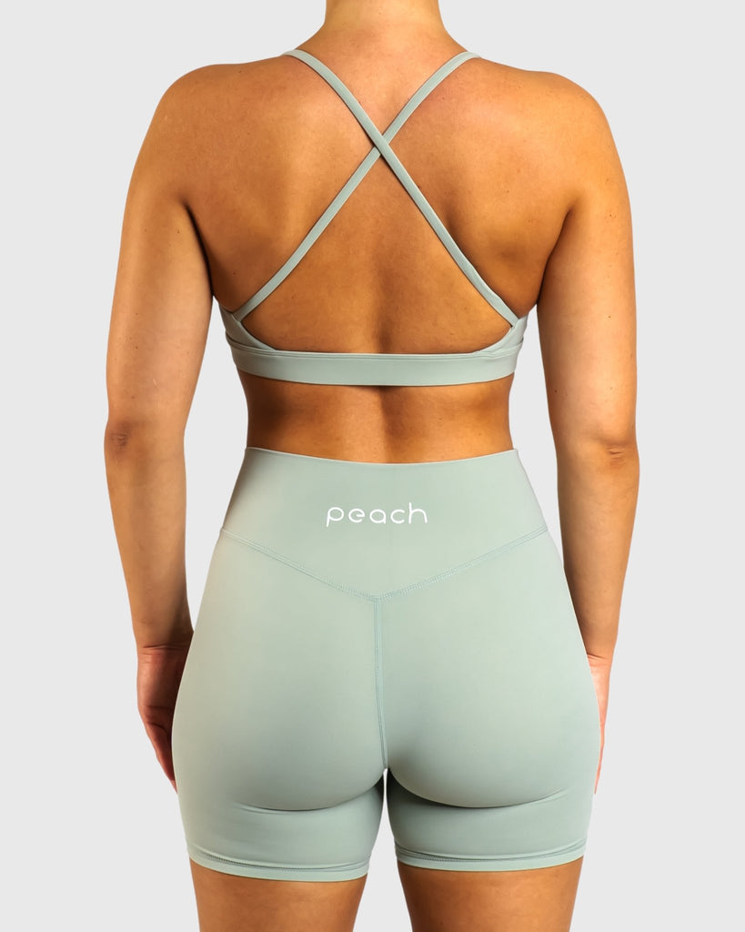 Mint Green Core Sports - bra - Peach Tights - Sports - Bra