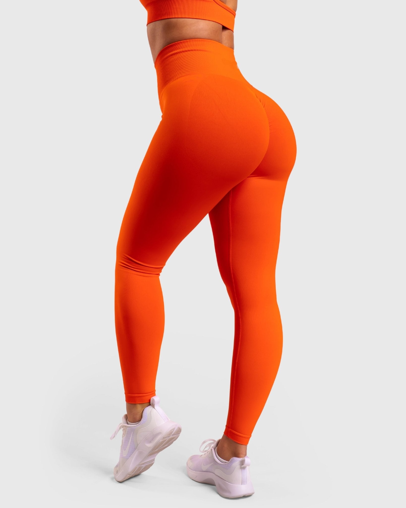 Orange Performa Mid waist Tights - Peach Tights - Tights